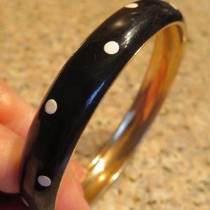 Vintage POLKADOT Enamel Bracelet Size 8 (83J)